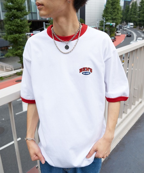 BEN DAVIS（ベンデイビス）の「【BEN DAVIS/ベンデイビス】 別注バックプリントリンガーTee/リンガーTシャツ/ユニセックス（Tシャツ/カットソー・レディース・ブルー/グリーン/レッド/ネイビー・SMALL/LARGE/MEDIUM/X-LARGE）」の15枚目の写真