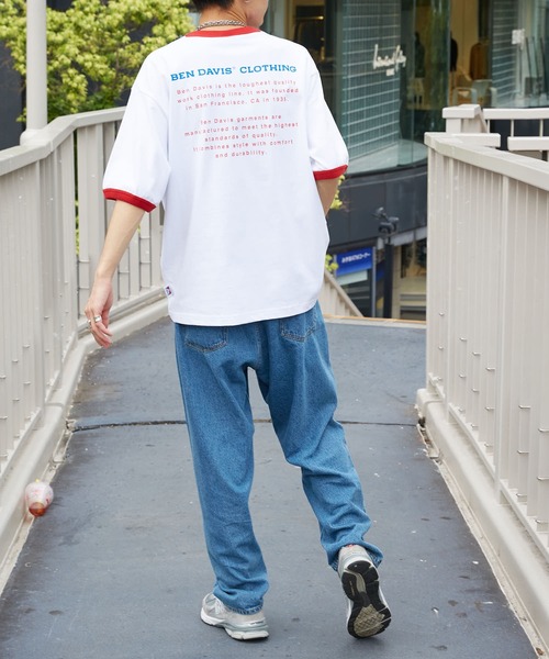 BEN DAVIS（ベンデイビス）の「【BEN DAVIS/ベンデイビス】 別注バックプリントリンガーTee/リンガーTシャツ/ユニセックス（Tシャツ/カットソー・レディース・ブルー/グリーン/レッド/ネイビー・SMALL/LARGE/MEDIUM/X-LARGE）」の17枚目の写真