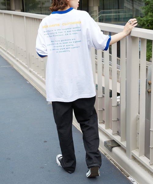 BEN DAVIS（ベンデイビス）の「【BEN DAVIS/ベンデイビス】 別注バックプリントリンガーTee/リンガーTシャツ/ユニセックス（Tシャツ/カットソー・レディース・ブルー/グリーン/レッド/ネイビー・SMALL/LARGE/MEDIUM/X-LARGE）」の12枚目の写真