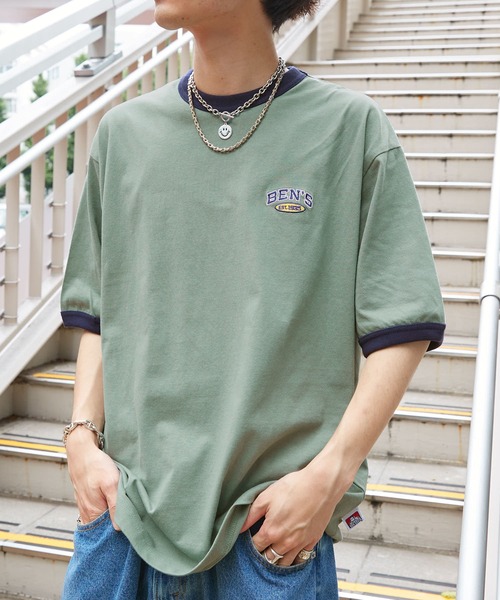 BEN DAVIS（ベンデイビス）の「【BEN DAVIS/ベンデイビス】 別注バックプリントリンガーTee/リンガーTシャツ/ユニセックス（Tシャツ/カットソー・レディース・ブルー/グリーン/レッド/ネイビー・SMALL/LARGE/MEDIUM/X-LARGE）」の18枚目の写真