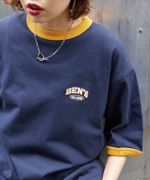 BEN DAVIS（ベンデイビス）の「【BEN DAVIS/ベンデイビス】 別注バックプリントリンガーTee/リンガーTシャツ/ユニセックス（Tシャツ/カットソー・レディース・ブルー/グリーン/レッド/ネイビー・SMALL/LARGE/MEDIUM/X-LARGE）」の22枚目の写真