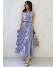 dazzlin | カシュクールプリーツワンピース(ワンピース)