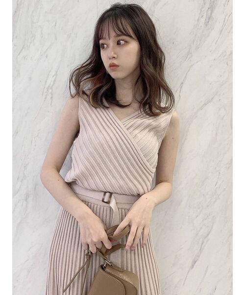 dazzlin（ダズリン）の「カシュクールプリーツワンピース（ワンピース・レディース・ブラック/ラベンダー/ベージュ・FREE）」の15枚目の写真