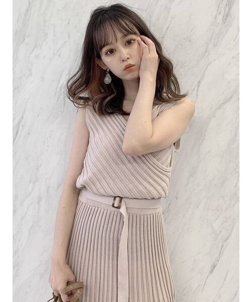 dazzlin（ダズリン）の「カシュクールプリーツワンピース（ワンピース・レディース・ブラック/ラベンダー/ベージュ・FREE）」の16枚目の写真