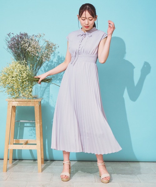 NOELA（ノエラ）の「ボウタイプリーツワンピース（ワンピース）」 - WEAR