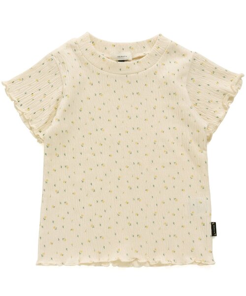 Seraph（セラフ）の「ベーシック楊柳カットソーTシャツ（Tシャツ/カットソー・キッズ・ピンク/ネイビー/ミント/オフホワイト/アイボリー/ブラック・110/120/140/80/130/100/90/95）」の3枚目の写真