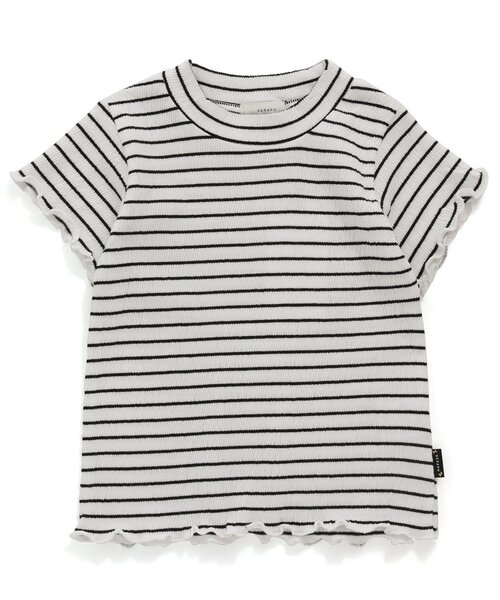 Seraph（セラフ）の「ベーシック楊柳カットソーTシャツ（Tシャツ/カットソー・キッズ・ピンク/ネイビー/ミント/オフホワイト/アイボリー/ブラック・110/120/140/80/130/100/90/95）」の4枚目の写真