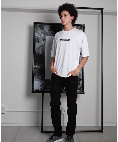 A DEGREE FAHRENHEIT(エーディグリーファーレンハイ)の「【ユニセックス商品】BoNingen+adf コラボ・5分袖T(Tシャツ/カットソー・メンズ・ホワイト/ブラック/ピンク・SMALL/MEDIUM/LARGE)」の8枚目の写真