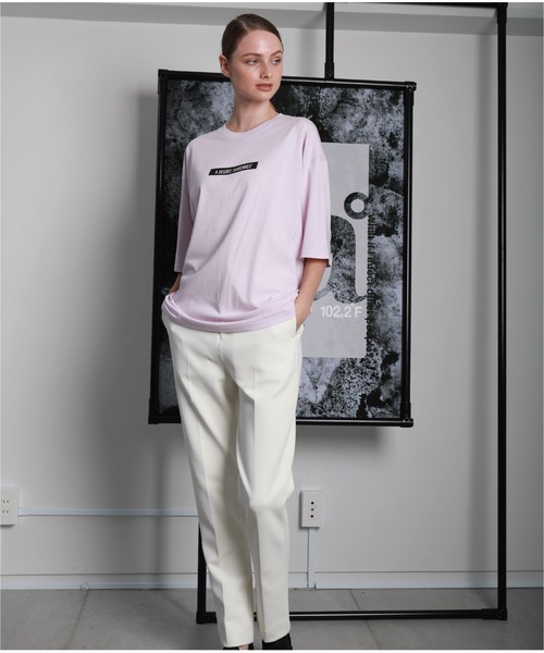 A DEGREE FAHRENHEIT(エーディグリーファーレンハイ)の「【ユニセックス商品】BoNingen+adf コラボ・5分袖T(Tシャツ/カットソー・メンズ・ホワイト/ブラック/ピンク・SMALL/MEDIUM/LARGE)」の6枚目の写真