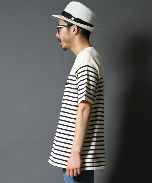 AMERICAN RAG CIE(アメリカンラグシー)の「AMERICAN RAG CIE ビックシルエット 半袖 ニットTシャツ【WEB限定】(Tシャツ/カットソー・メンズ・ブラック×ホワイト/ネイビー/ホワイト×ネイビー/ブラック・2/1/3)」の21枚目の写真