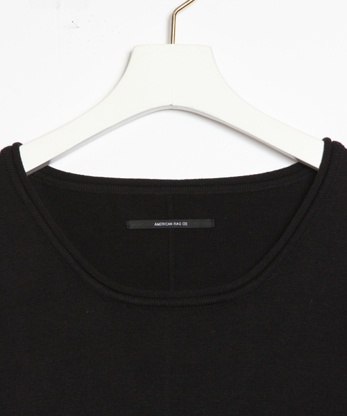 AMERICAN RAG CIE(アメリカンラグシー)の「AMERICAN RAG CIE ビックシルエット 半袖 ニットTシャツ【WEB限定】(Tシャツ/カットソー・メンズ・ブラック×ホワイト/ネイビー/ホワイト×ネイビー/ブラック・2/1/3)」の12枚目の写真
