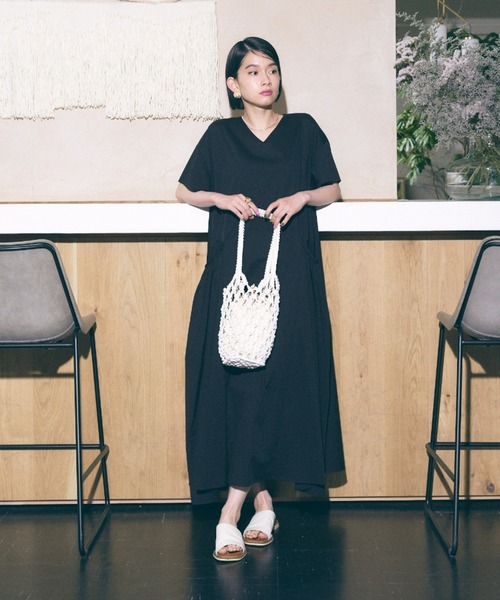 manana suerte（マニャーナスエルテ）の「メッシュトートバッグS（トートバッグ・レディース・ホワイト/ブラック/グリーン・FREE）」の17枚目の写真
