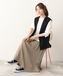 DRESKIP | 麻混ノーカラージレ【セットアップ可】(ベスト)