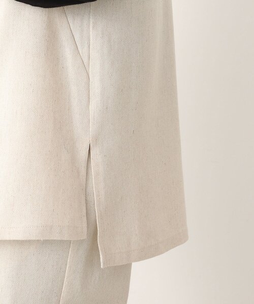 DRESKIP（ドレスキップ）の「◆麻混ノーカラージレ【セットアップ可】（ベスト・レディース・ナチュラル/ブラック・03/02）」の8枚目の写真