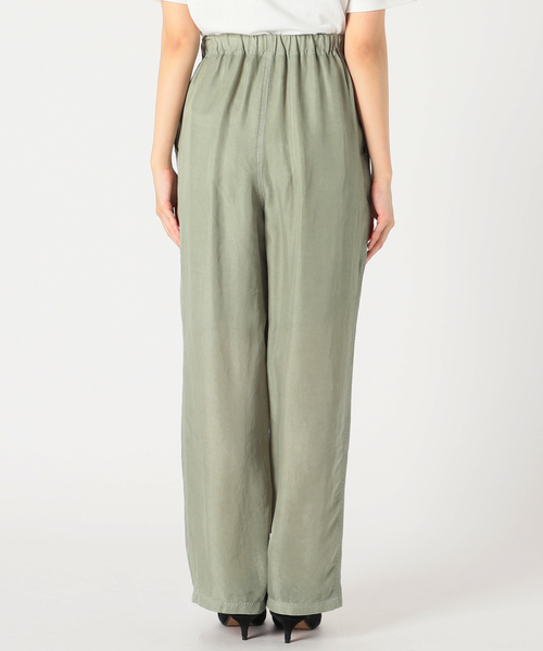 SLOBE IENA（スローブイエナ）の「CU/TWLアジャストウエストパンツ◆（その他パンツ・レディース・グリーン/ブラック・36/38）」の12枚目の写真