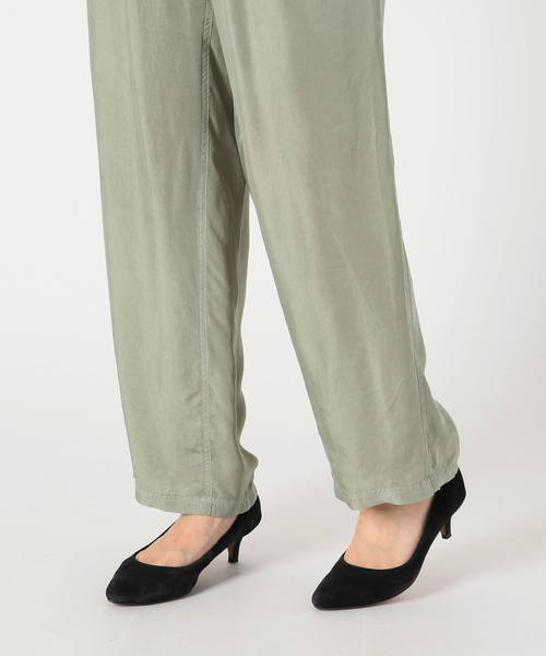 SLOBE IENA（スローブイエナ）の「CU/TWLアジャストウエストパンツ◆（その他パンツ・レディース・グリーン/ブラック・36/38）」の3枚目の写真