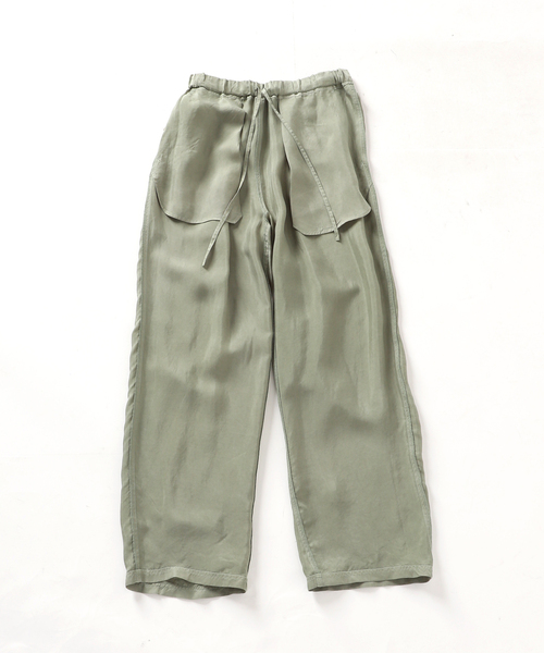 SLOBE IENA（スローブイエナ）の「CU/TWLアジャストウエストパンツ◆（その他パンツ・レディース・グリーン/ブラック・36/38）」の5枚目の写真