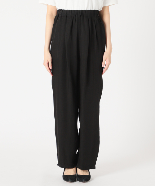 SLOBE IENA（スローブイエナ）の「CU/TWLアジャストウエストパンツ◆（その他パンツ・レディース・グリーン/ブラック・36/38）」の7枚目の写真