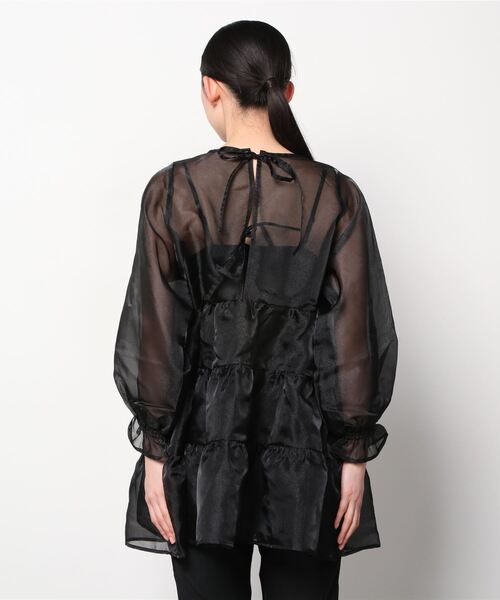 WC（ダブル シー）の「シアーティアードワンピース（ワンピース・レディース・ホワイト/ピンク/ブラック・FREE）」の4枚目の写真