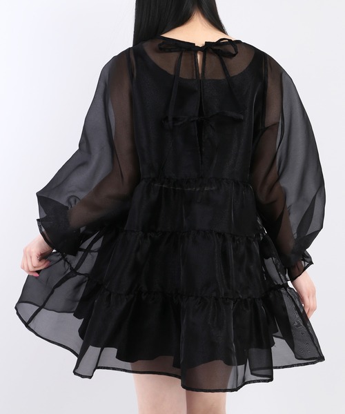 WC（ダブル シー）の「シアーティアードワンピース（ワンピース・レディース・ホワイト/ピンク/ブラック・FREE）」の10枚目の写真