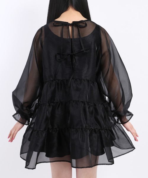 WC（ダブル シー）の「シアーティアードワンピース（ワンピース・レディース・ホワイト/ピンク/ブラック・FREE）」の13枚目の写真