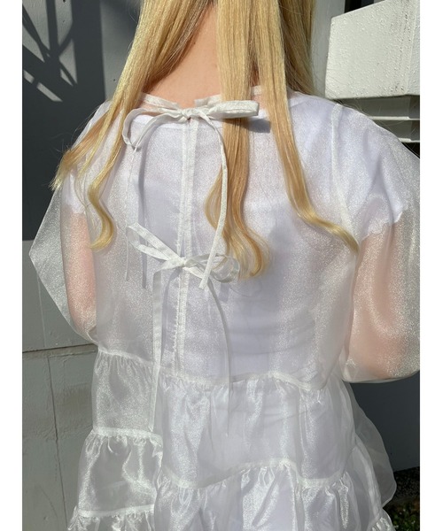 WC（ダブル シー）の「シアーティアードワンピース（ワンピース・レディース・ホワイト/ピンク/ブラック・FREE）」の20枚目の写真