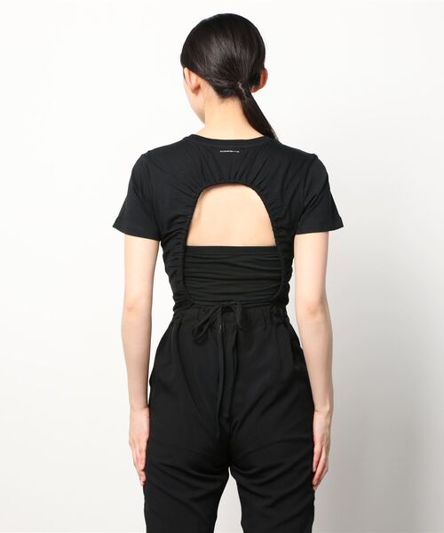 ALLSAINTS（オールセインツ）の「ADA OPEN BACK T-SHIRT | ADA オープン バック Tシャツ（Tシャツ/カットソー・レディース・ブラック/ホワイト・6/10/4/8）」の3枚目の写真