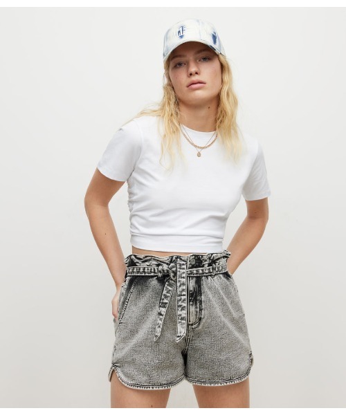 ALLSAINTS（オールセインツ）の「ADA OPEN BACK T-SHIRT | ADA オープン バック Tシャツ（Tシャツ/カットソー・レディース・ブラック/ホワイト・6/10/4/8）」の2枚目の写真