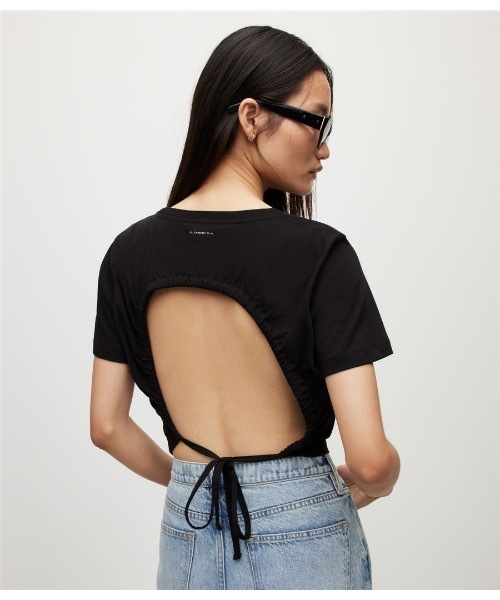 ALLSAINTS（オールセインツ）の「ADA OPEN BACK T-SHIRT | ADA オープン バック Tシャツ（Tシャツ/カットソー・レディース・ブラック/ホワイト・6/10/4/8）」の9枚目の写真