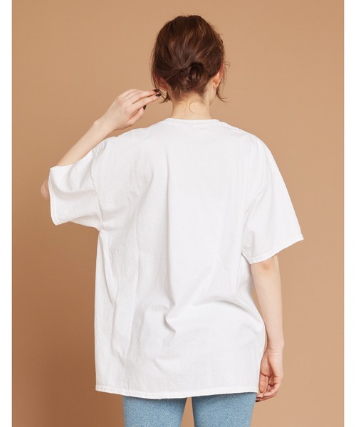 Little sunny bite（リトルサニーバイト）の「FLOCKY LOGO BIG TEE（Tシャツ/カットソー・レディース・ホワイト/ブラック/カーキ・SMALL/MEDIUM）」の12枚目の写真