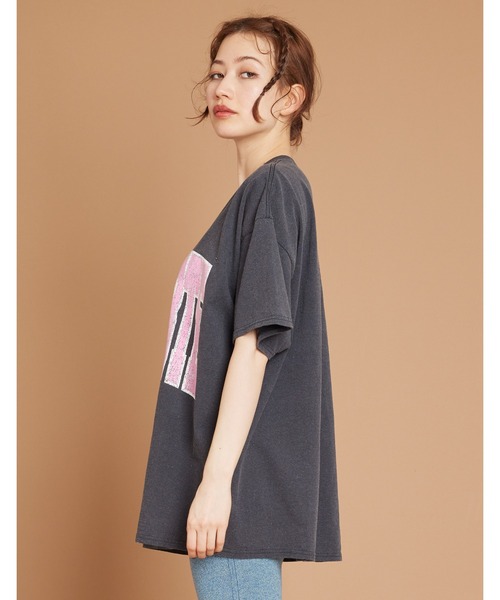 Little sunny bite（リトルサニーバイト）の「FLOCKY LOGO BIG TEE（Tシャツ/カットソー・レディース・ホワイト/ブラック/カーキ・SMALL/MEDIUM）」の18枚目の写真