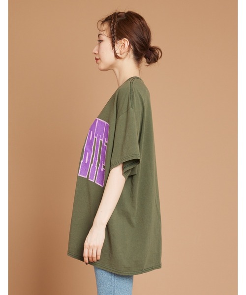 Little sunny bite（リトルサニーバイト）の「FLOCKY LOGO BIG TEE（Tシャツ/カットソー・レディース・ホワイト/ブラック/カーキ・SMALL/MEDIUM）」の15枚目の写真