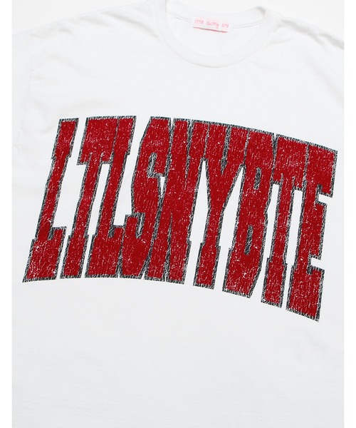 Little sunny bite（リトルサニーバイト）の「FLOCKY LOGO BIG TEE（Tシャツ/カットソー・レディース・ホワイト/ブラック/カーキ・SMALL/MEDIUM）」の4枚目の写真