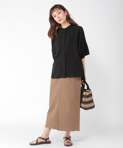 studio CLIP（スタディオクリップ）の「ストレッチIラインスカート（スカート・レディース・モカ/カーキ・MEDIUM/LARGE）」の12枚目の写真