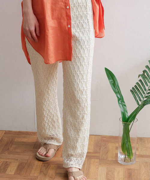 URBAN RESEARCH DOORS（アーバンリサーチドアーズ）の「レースイージーパンツ（その他パンツ・レディース・アイボリー/グレー系その他・MEDIUM）」の19枚目の写真