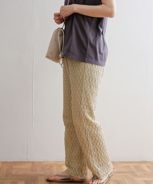 URBAN RESEARCH DOORS（アーバンリサーチドアーズ）の「レースイージーパンツ（その他パンツ・レディース・アイボリー/グレー系その他・MEDIUM）」の13枚目の写真