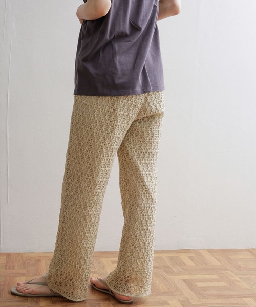 URBAN RESEARCH DOORS（アーバンリサーチドアーズ）の「レースイージーパンツ（その他パンツ・レディース・アイボリー/グレー系その他・MEDIUM）」の5枚目の写真