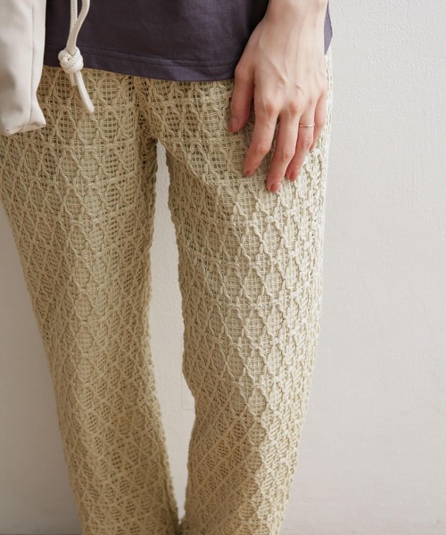 URBAN RESEARCH DOORS（アーバンリサーチドアーズ）の「レースイージーパンツ（その他パンツ・レディース・アイボリー/グレー系その他・MEDIUM）」の9枚目の写真