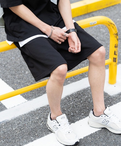 Rocky Monroe(ロッキーモンロー)の「別注 裏毛スウェットイージーショートパンツ ワンマイルルームウェア(スウェットパンツ・メンズ・ブラック/グリーン/グレー・M/L/XL)」の4枚目の写真