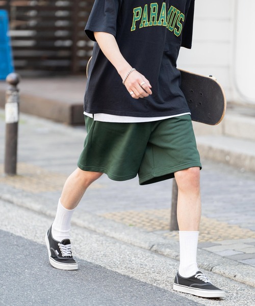 Rocky Monroe(ロッキーモンロー)の「別注 裏毛スウェットイージーショートパンツ ワンマイルルームウェア(スウェットパンツ・メンズ・ブラック/グリーン/グレー・M/L/XL)」の5枚目の写真