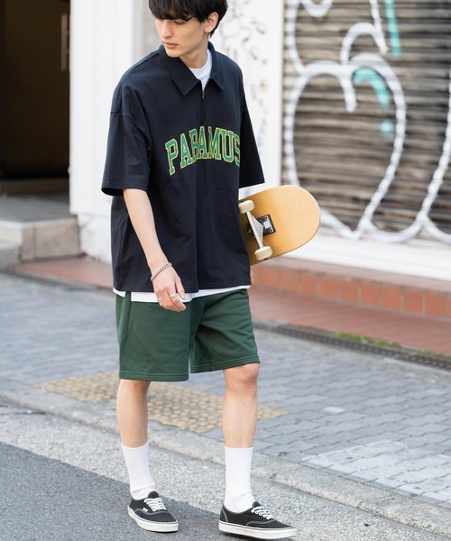 Rocky Monroe(ロッキーモンロー)の「別注 裏毛スウェットイージーショートパンツ ワンマイルルームウェア(スウェットパンツ・メンズ・ブラック/グリーン/グレー・M/L/XL)」の12枚目の写真