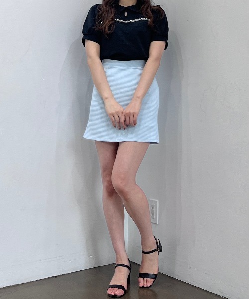 titty&Co. PETIT(ティティアンドコープティ)の「【titty&Co.PETIT】デコルテパールラウンドカラーブラウス(シャツ/ブラウス・レディース・ホワイト/ブラック・FREE)」の17枚目の写真