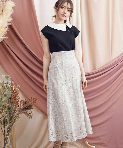 NOELA（ノエラ）の「アシメカラーリブトップス（Tシャツ/カットソー・レディース・ブラック/オフホワイト/ピンク・フリー）」の7枚目の写真