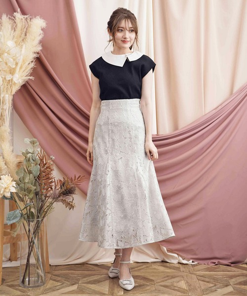 NOELA（ノエラ）の「アシメカラーリブトップス（Tシャツ/カットソー・レディース・ブラック/オフホワイト/ピンク・フリー）」の8枚目の写真