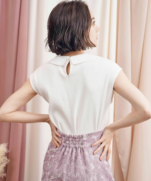 NOELA（ノエラ）の「アシメカラーリブトップス（Tシャツ/カットソー・レディース・ブラック/オフホワイト/ピンク・フリー）」の14枚目の写真