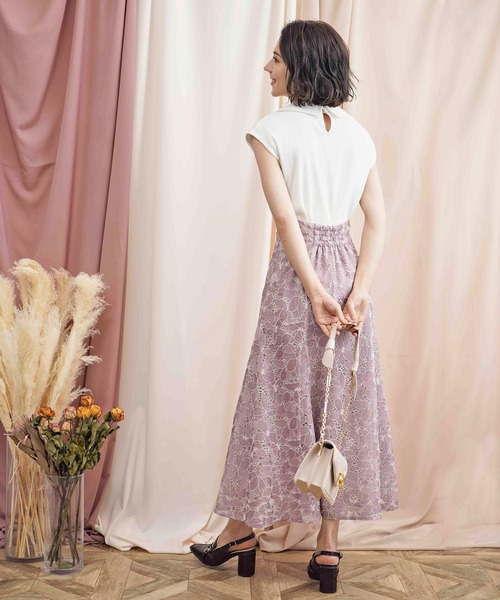 NOELA（ノエラ）の「アシメカラーリブトップス（Tシャツ/カットソー・レディース・ブラック/オフホワイト/ピンク・フリー）」の17枚目の写真