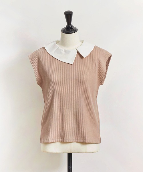 NOELA（ノエラ）の「アシメカラーリブトップス（Tシャツ/カットソー・レディース・ブラック/オフホワイト/ピンク・フリー）」の18枚目の写真