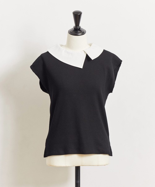 NOELA（ノエラ）の「アシメカラーリブトップス（Tシャツ/カットソー・レディース・ブラック/オフホワイト/ピンク・フリー）」の22枚目の写真