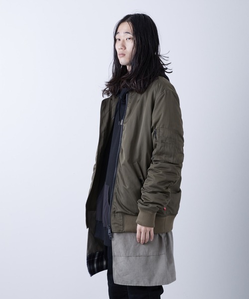 VIRGOwearworks（ヴァルゴウェアワークス）の「LAYERED MID VA-1（MA-1・メンズ・ブラック/カーキ/バーガンディー・2/3/4）」の17枚目の写真