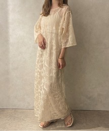 【apres jour clair】刺繍シアーワンピース【ZOZOTOWN限定アイテム】